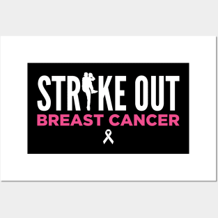 Strike Out Breast Cancer Awareness Fight Baseball Posters and Art